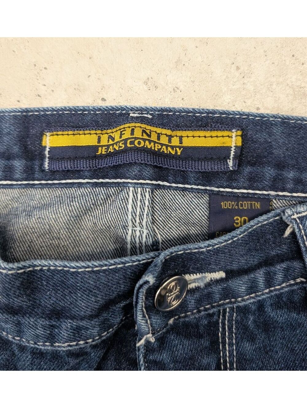 Vintage 90s Infiniti Jeans Company Carpenter Dark Blue Jeans - Picture 8 of 8